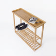 Oak Storage Console Table