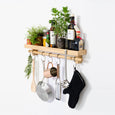 Oak Kitchen Hanging Rack