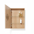 Oak Slim Bathroom Mirror Cabinet