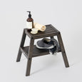 Dark Oak Bathroom Stool