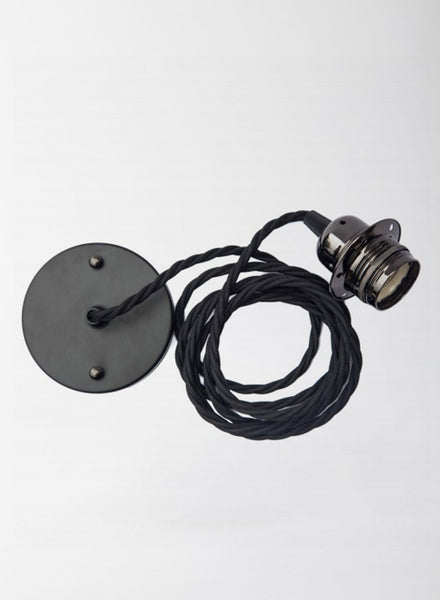 Black Ceiling Rose Pendant