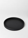 Black Round Concrete Tray