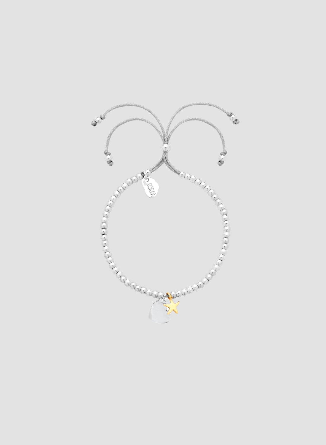 Silver Heart and Gold Star Bracelet