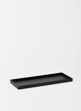 Large Rubber Black Rectangular Tray