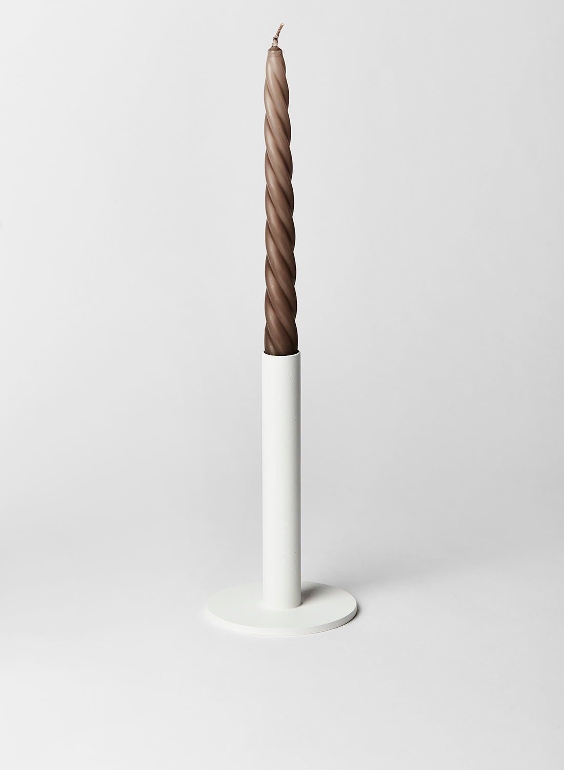 Large White Taper Candle Holder