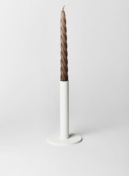 Large White Taper Candle Holder