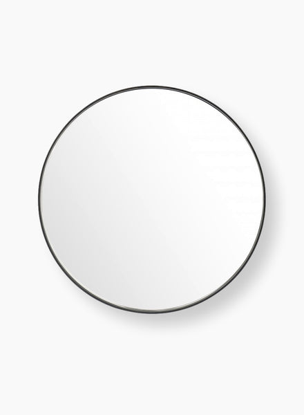 Round Dark Oak Mirror