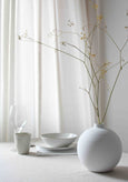 White Round Vase