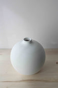 White Round Vase