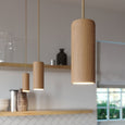 Cylinder Wooden Pendant Light